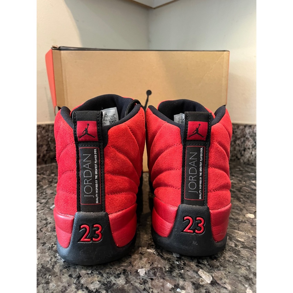 Jordan 12 Retro Reverse Flu Game Varsity Red Black Mens Size 9 CT8013-602 - Picture 5 of 10